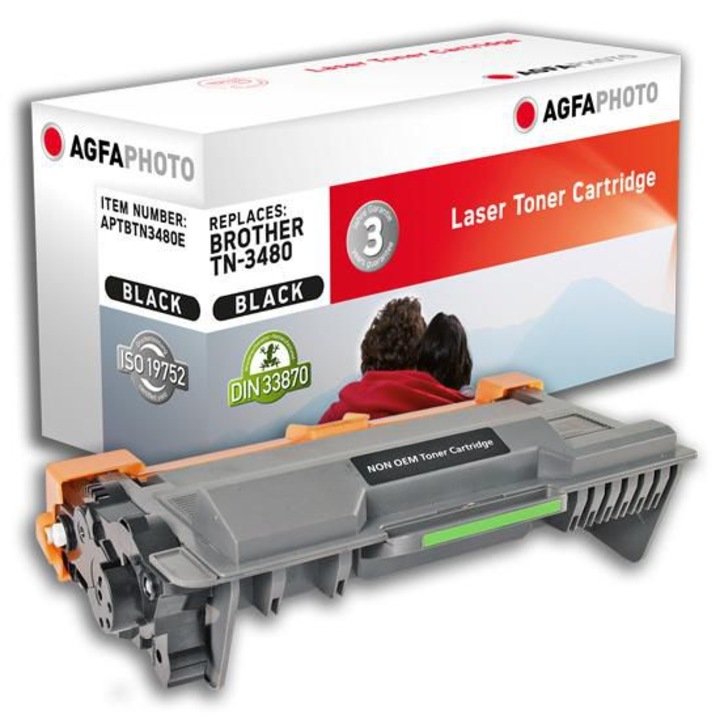 Fekete toner, Agfaphoto, Compatible Brother, 8000 oldal, fekete