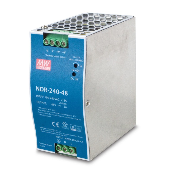 Tápegység, Planet, 48 V, 240 W, Ezüst