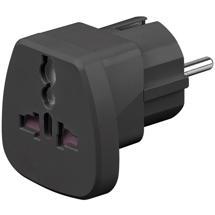 213048991 MicroConnect univerzális utazási adapter fekete