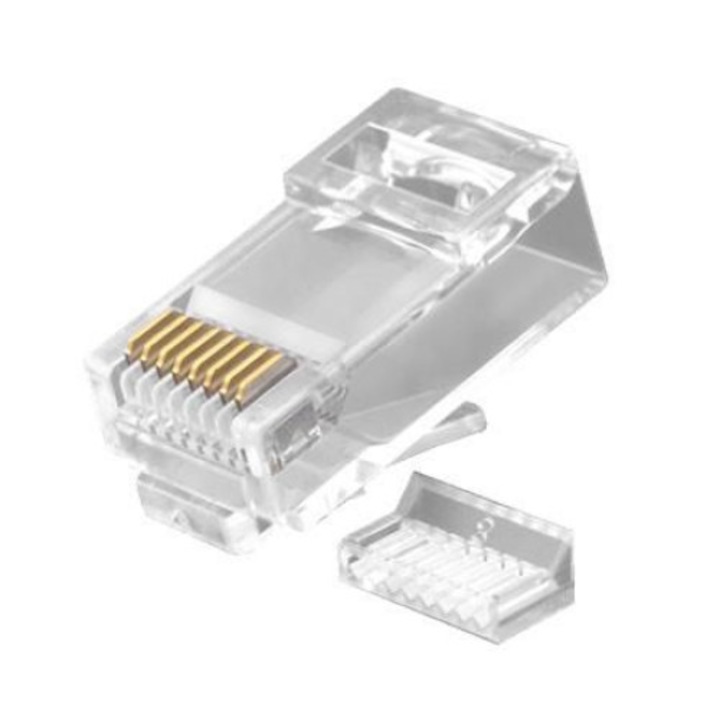 Комплект от 10 щепсела за плътен/многожилен проводник, RJ45 Cat6a