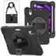 Husa tableta eSTUFF AUSTIN Defender pentru iPad Mini 6, neagra, cu curea de mana si curea de umar