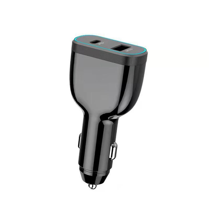 Incarcator auto pentru laptop, CoreParts, USB-C, Negru