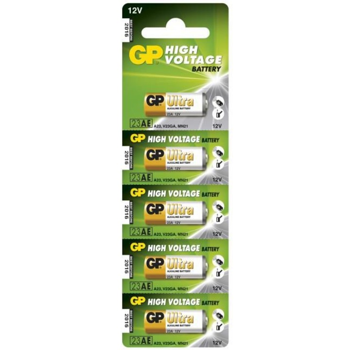 Set 5 baterii, GP Batteries, HIGH VOLTAGE 23A, 12V