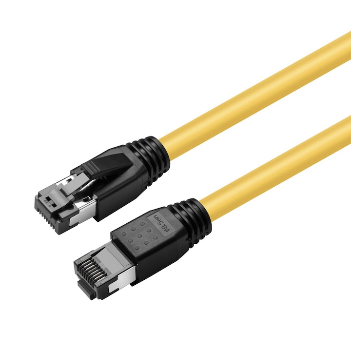 MicroConnect кабел, CAT8.1, S/FTP, 5m, жълт, LSZH