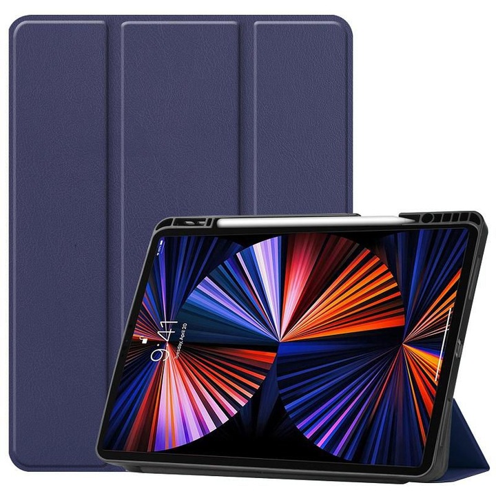 Husa, CoreParts, pentru iPad Pro 12,9", 2021, albastru inchis, cu suport S Pen