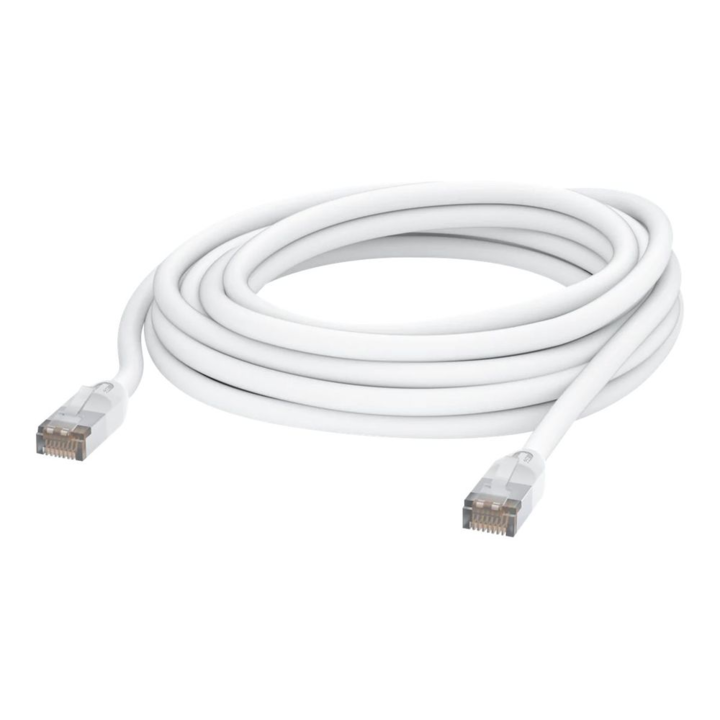 Ubiquiti UACC-Cable-Patch-Outdoor-8M-W Rugged, outdoor patch cable designed to function in the harshest environments, Shielded RJ45 plug (UACC-CABLE-PATCH-OUTDOOR-8M-W)