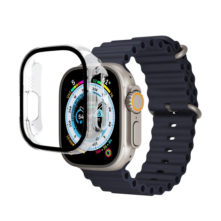 Protector de ecran complet pentru Apple Watch, eSTUFF, transparent