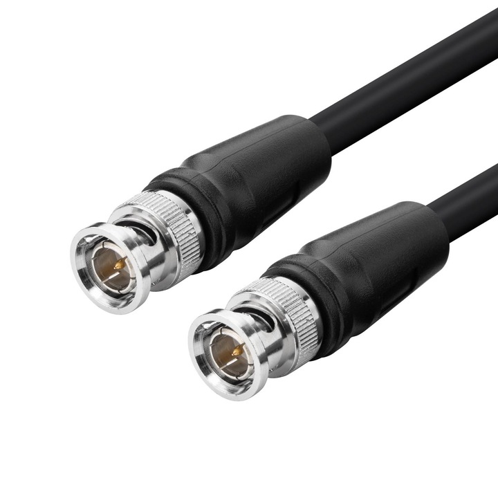 Cablu BNC MicroConnect, 12G-SDI, 10m, Negru