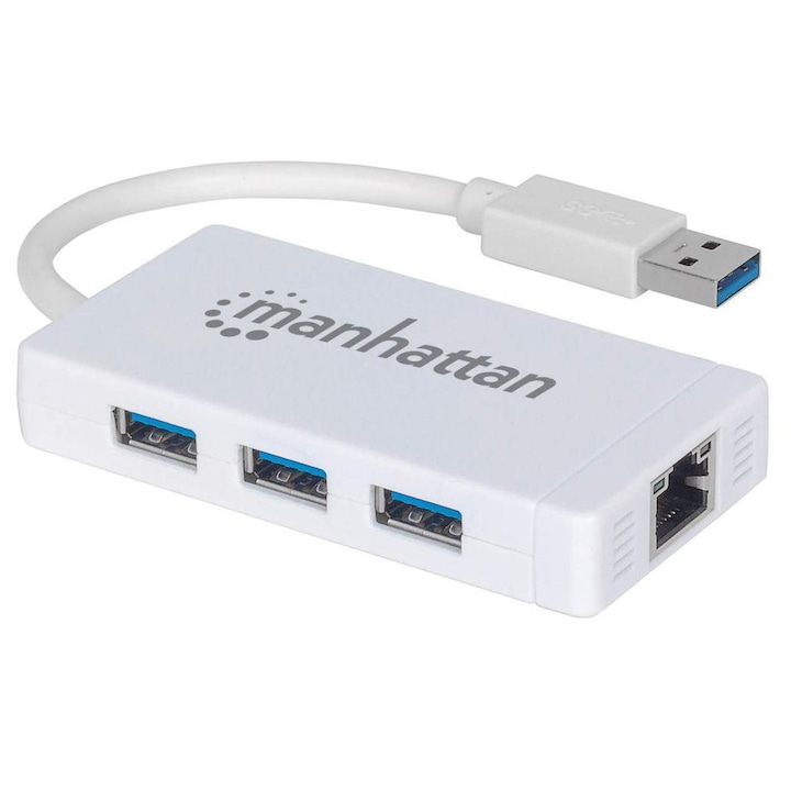213076484 Manhattan USB-A 3 portos Gigabit hub