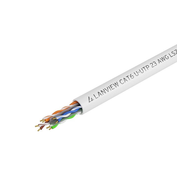 Cablu de retea Lanview Cat6 U-UTP Alb