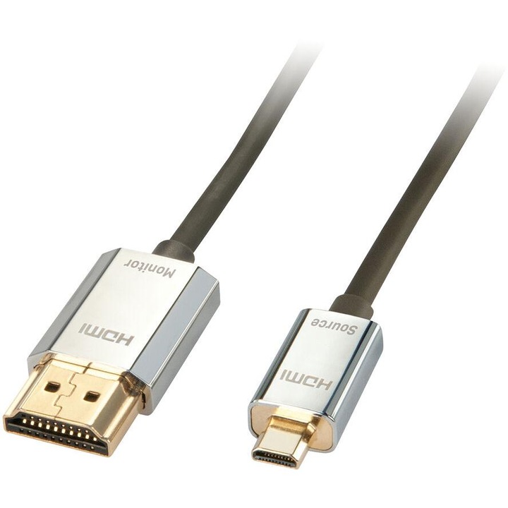 Lindy 41679 HDMI kábel HDMI A-típus (Standard) HDMI D-típus (Micro) Fekete (41679)