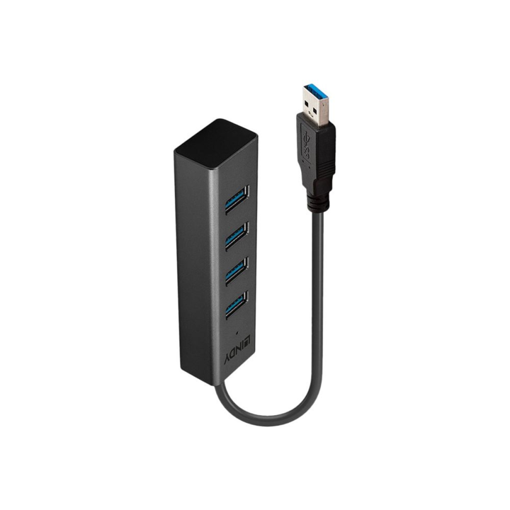 Хъб с 4 порта, Lindy, USB 3.0