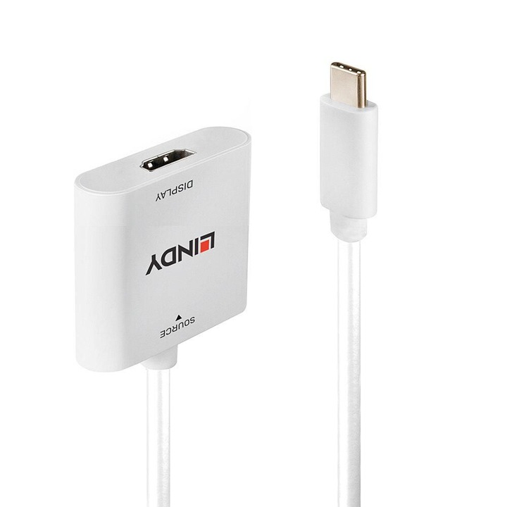 Adaptor USB Tip C la Hdmi, Lindy, 4K60, Alb