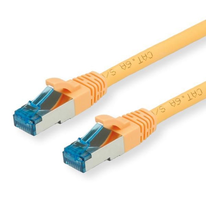 Hálózati kábel Cat6A S/Ftp, sárga, 2 m