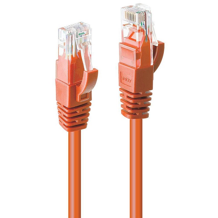 Мрежов кабел, Lindy 0,3 m кабел U/Utp Cat.6, оранжев, 213079700