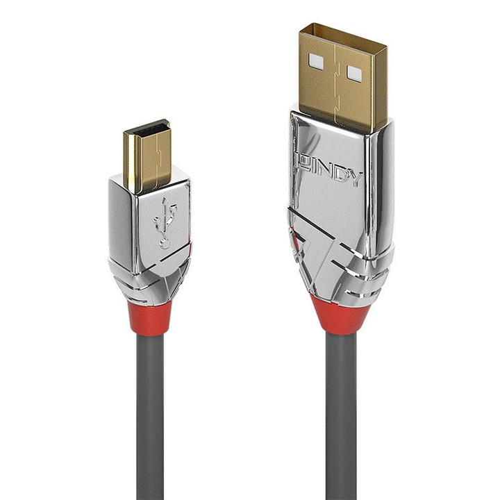 Кабел за зареждане и данни, Lindy 5M Usb 2.0 Type A to Mini-B