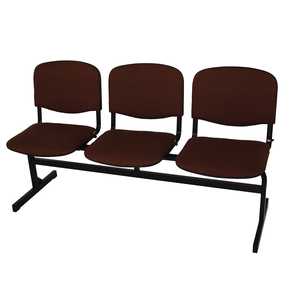 Bancheta VISI 3 locuri, stofa maro