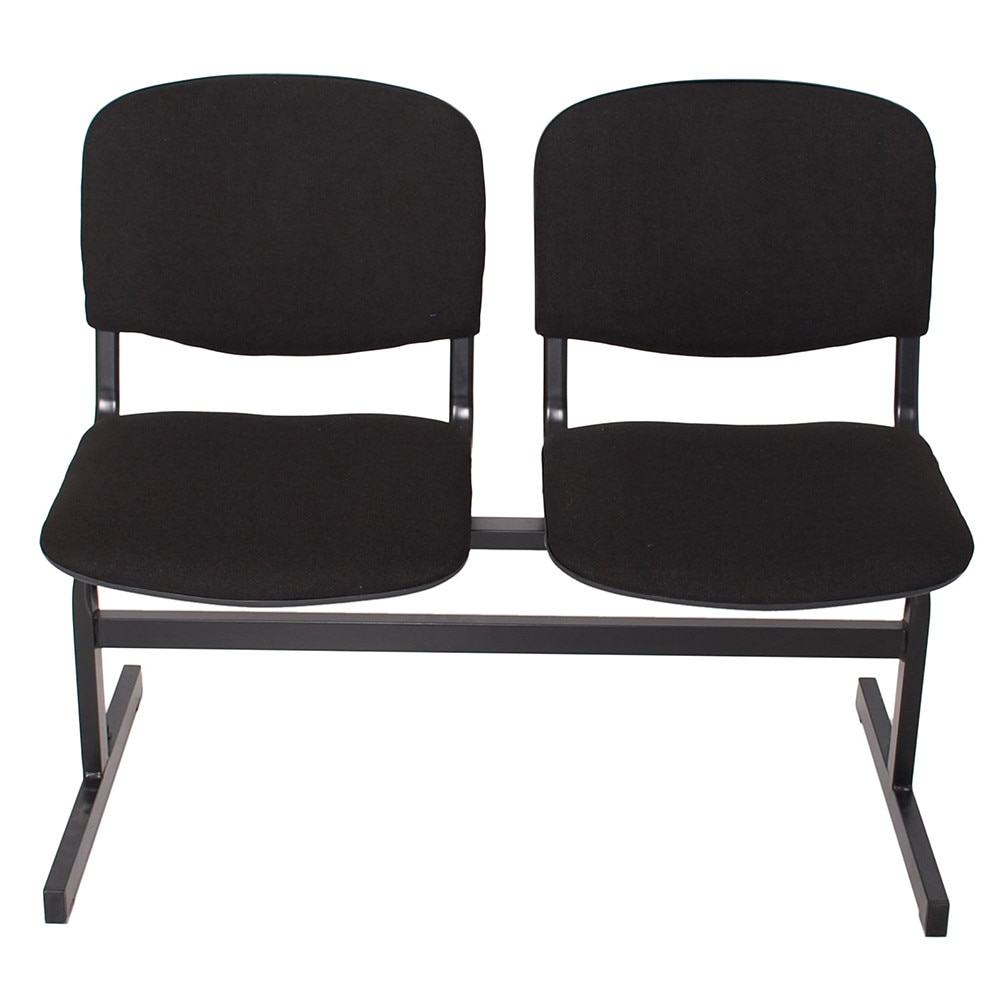 Bancheta VISI 2 locuri, stofa neagra