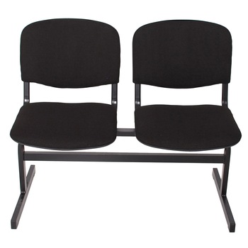 Bancheta VISI 2 locuri, stofa neagra Bancheta VISI 2 locuri, stofa neagra