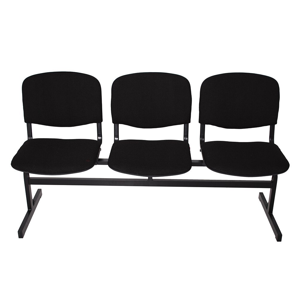 Bancheta VISI 3 locuri, stofa neagra