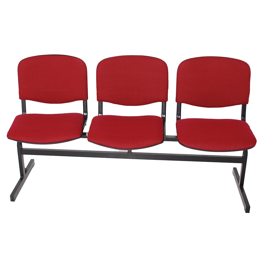 Bancheta VISI 3 locuri, stofa rosie