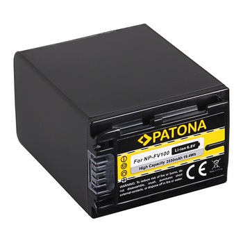 Acumulator Patona NP-FV100 2850mAh replace Sony HDR-CX FDR-AX DCR-SR DCR-SX-1118 Acumulator Patona NP-FV100 2850mAh replace Sony HDR-CX FDR-AX DCR-SR DCR-SX-1118