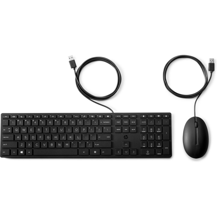 Tastatura cu mouse, HP, Negru