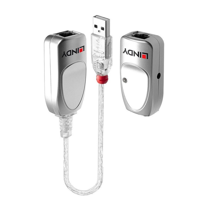 Lindy USB удължител, кат. 5, до 50м