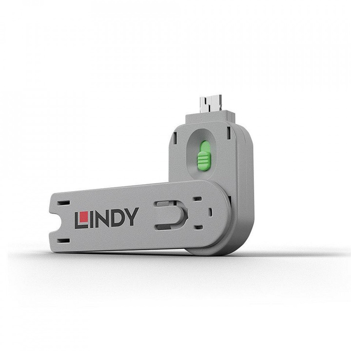Lindy USB A port blokkoló (kulcs nélkül) Zöld