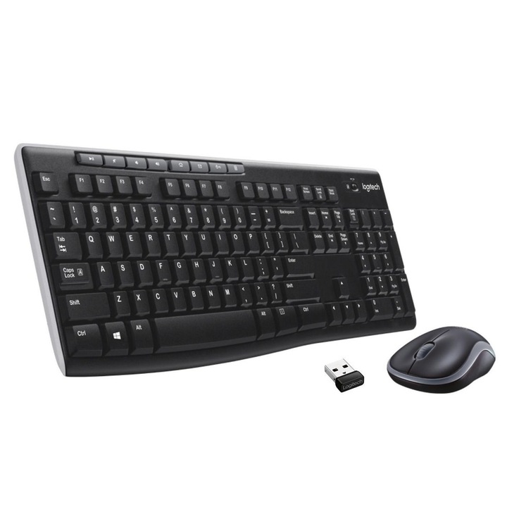 Set tastatura si mouse, Logitech, Negru