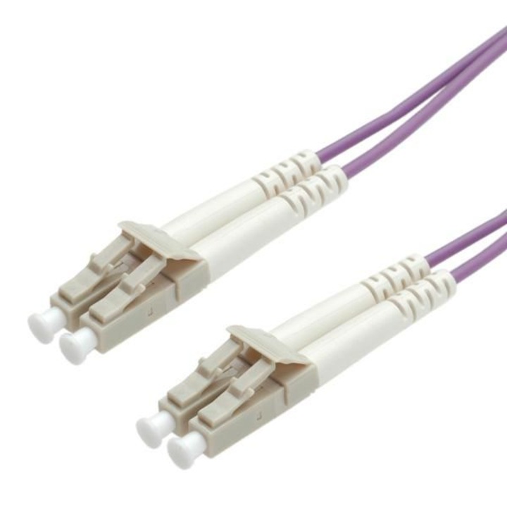 Cablu retea fibra optica, Roline, 50/125 Aµm, 4700 MHz-km, 0.5 dB, Plastic, 1 m, Alb/Violet