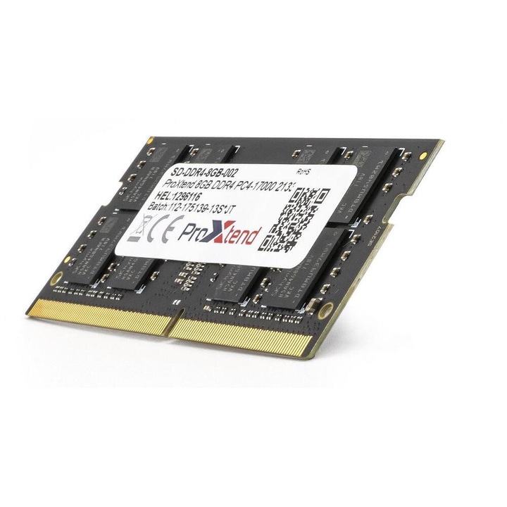 Памет, ProXtend, 8 GB, DDR4, PC4-17000, 2133 MHz, Черен