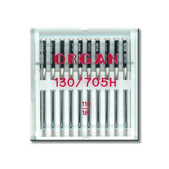 Set 10 Ace Organ Universal cu finetea acului 110 pentru masinile de cusut casnice, 130/705H
