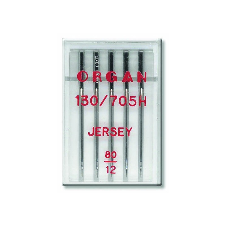 Set 5 ace pentru tricot Organ Jersey, cu finete acului 80, sistem ac 130/705 H