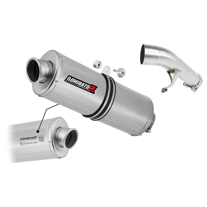 Toba de esapament, Dominator, Inox, Suzuki GSX 1250 FA, Argintiu/ Negru