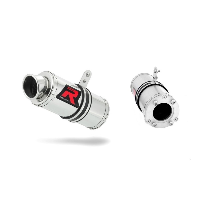 Toba de esapament, Dominator, Inox, Suzuki GSXR 750 K2, Argintiu/ Negru
