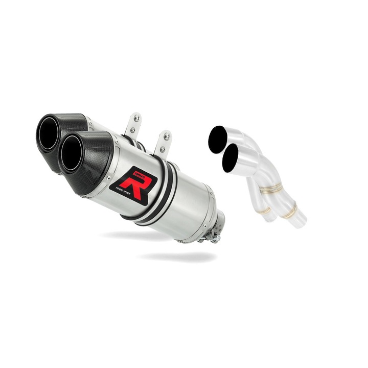 Toba de esapament, Dominator, Inox, Triumph Street Triple 675, Argintiu/ Negru