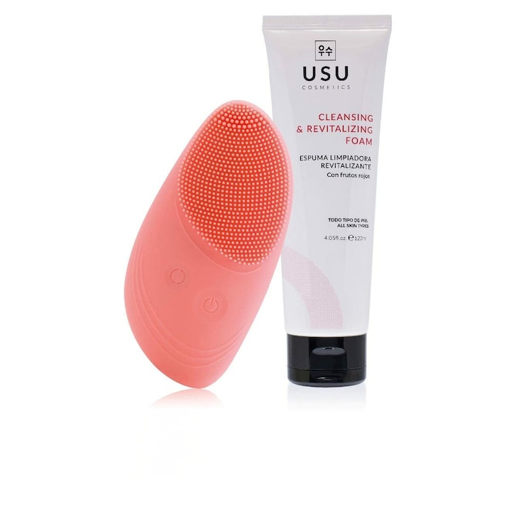 Дермокозметичен комплект, USU Cosmetics, My K-Beauty Routine 2.0, витамин C, четка за почистване на лице и почистваща пяна 120 ml
