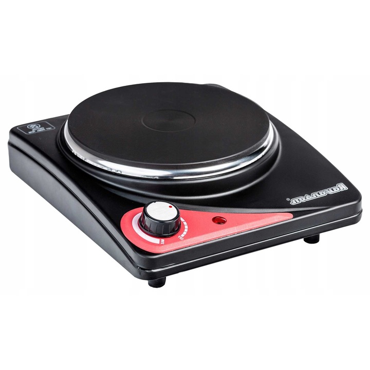 Aragaz electric, Ravanson, 1500W, Negru/Rosu