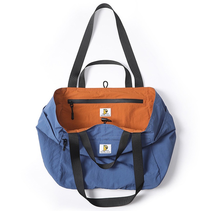 Női táska, GelldG, nejlon, 35x30x20 cm, megfordítható, kék/narancs