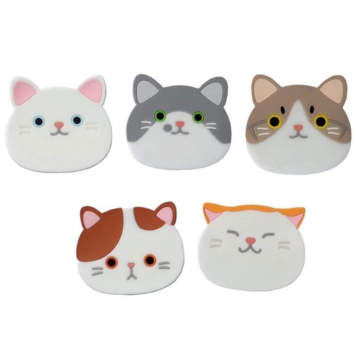 Italtartó készlet, szilikon alátétek, nedvszívó, konyhai dekoráció, többszínű