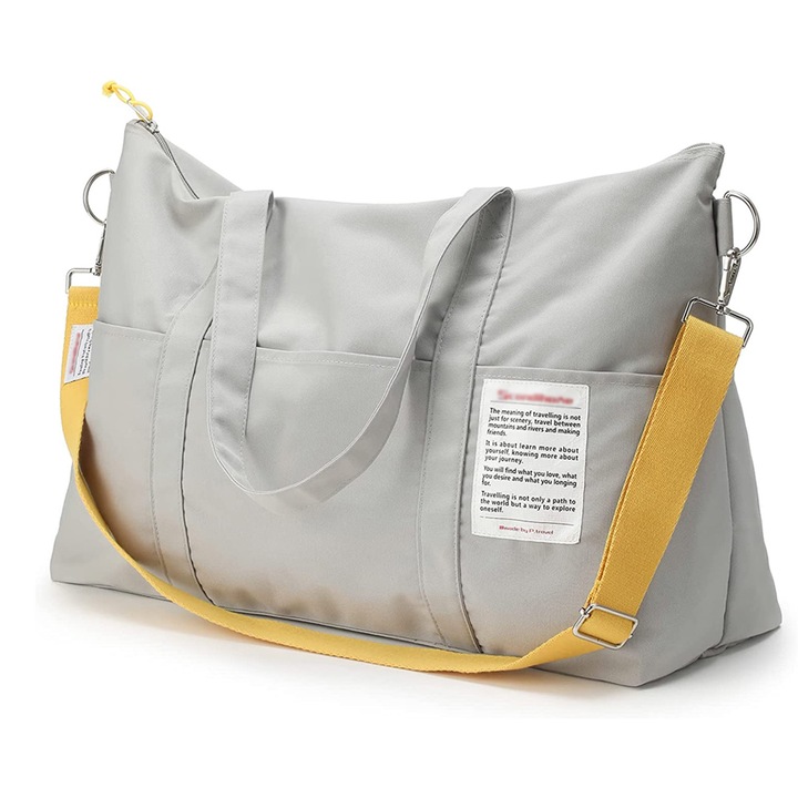 Geanta de voiaj multifunctionala, impermeabila, gri, 51x35x20cm, 55 l