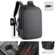 Rucsac multifunctional, Rezistent la apa, respirabil si spatios, cu Port de incarcare USB, smart casual pentru Business/ Calatorii si Laptop 15,6 inchi, VisionHub, 44cm X 32cm, Gri