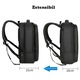 Rucsac multifunctional, Rezistent la apa, respirabil si spatios, cu Port de incarcare USB, smart casual pentru Business/ Calatorii si Laptop 15,6 inchi, VisionHub, 44cm X 32cm, Gri