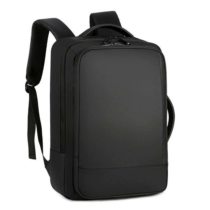 Многофункционална раница, водоустойчива, дишаща и просторна, с USB порт за зареждане, Smart Casual за бизнес/пътуване и 15,6-инчов лаптоп, VisionHub, 44 см X 32 см, черна