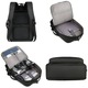 Rucsac multifunctional, Rezistent la apa, respirabil si spatios, cu Port de incarcare USB, smart casual pentru Business/ Calatorii si Laptop 15,6 inchi, VisionHub, 44cm X 32cm, Gri