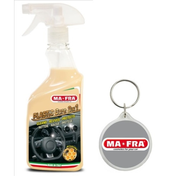 Set Solutie 3 In 1 Plastic Care, 500 Ml cu Breloc Ma-Fra