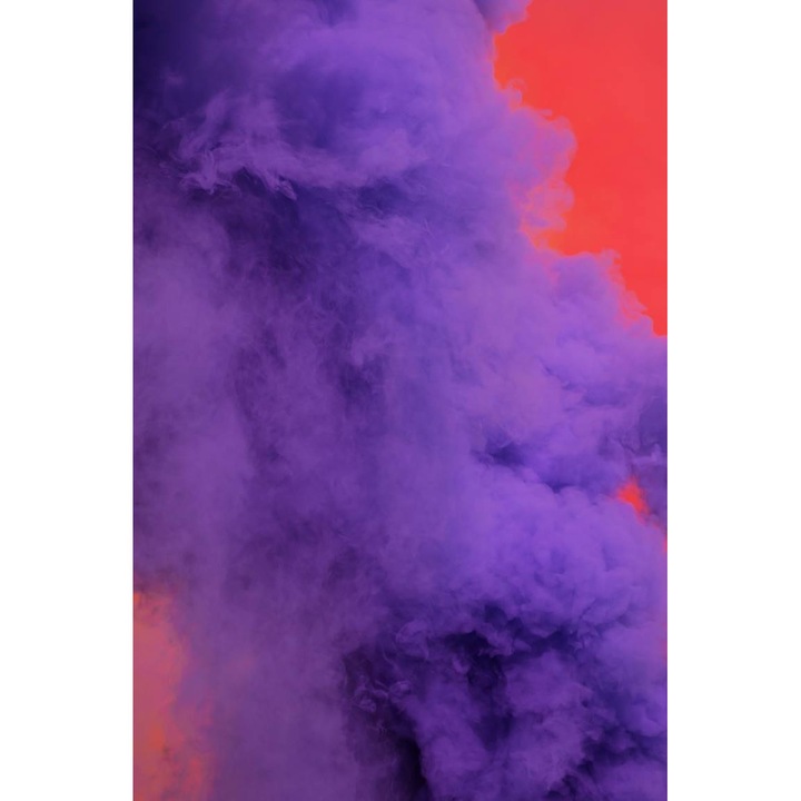 Tablou Canvas - Cyberpunk Fum Mov Si Rosu Abstract, 30 x 20 cm