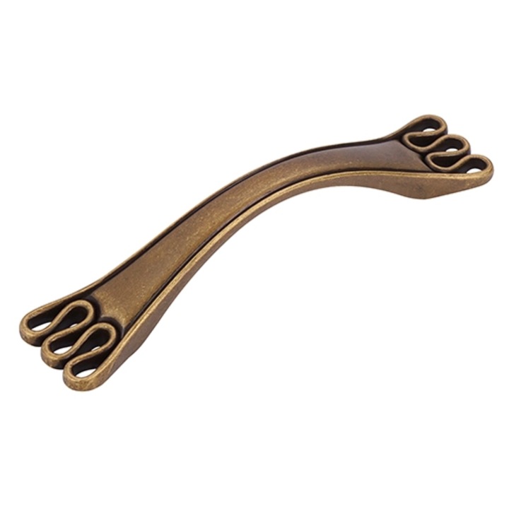 Maner pentru mobila Jade, finisaj alama antichizata CB, 128 mm