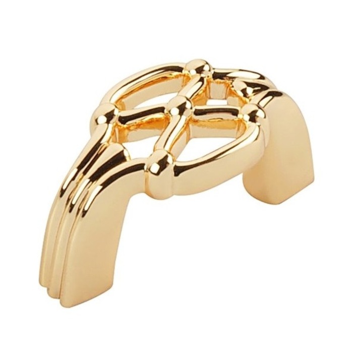 Maner pentru mobila Luxe, finisaj aur lacuit CB, 32 mm